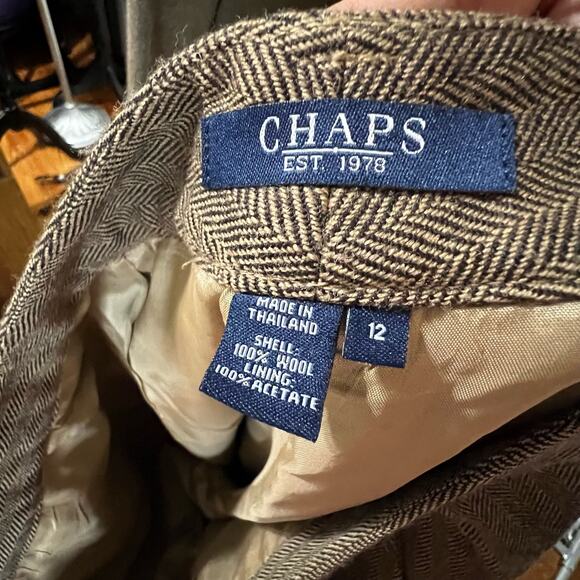 Vintage, Chaps Herringbone Wool Suit Set, Women's 12 - Picture 8 of 10